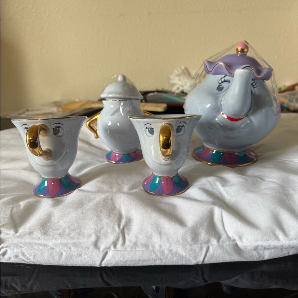 Disney Tea Set with Gold Accents